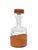 Glass Hand Blown Leather Rapt Whiskey Bottle by Krosno, Poland, 2000 For Sale - Image 7 of 10