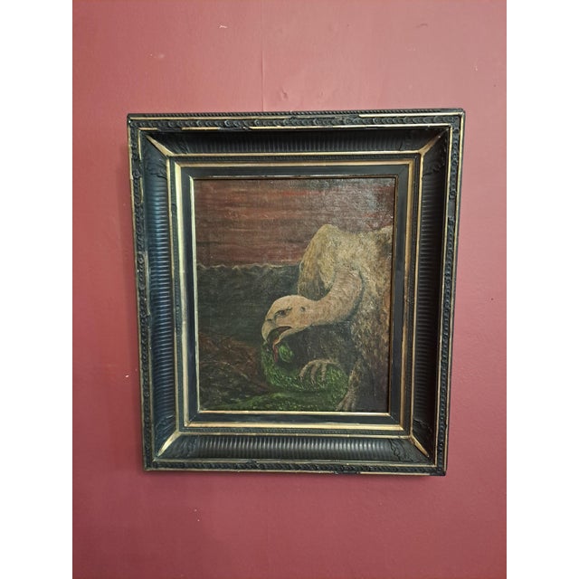 Vulture, 1890, Oil Painting on Canvas, Framed For Sale - Image 7 of 7