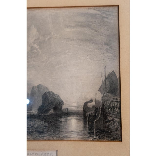 19th Century English Steel Engraving of "Ulysses Deriding Polyphemus" After JMW Turner For Sale - Image 9 of 14