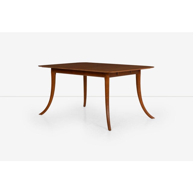 Wood 1950s t.h. Robsjohn Gibbings Saber Leg Dining Table For Sale - Image 7 of 12