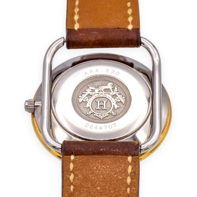Hermès Arceau Vintage Ladies Quartz Watch Ref. Ar4.520, Two-Tone Circa 1994 For Sale In New York - Image 6 of 11