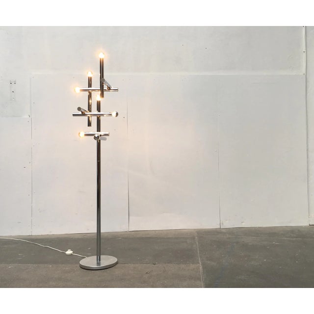 Metal Swiss Space Age Floor Lamp from Temde For Sale - Image 7 of 18
