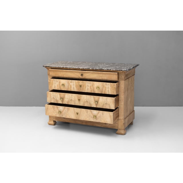 Walnut Commode with Marble Top, 1880 For Sale - Image 4 of 12