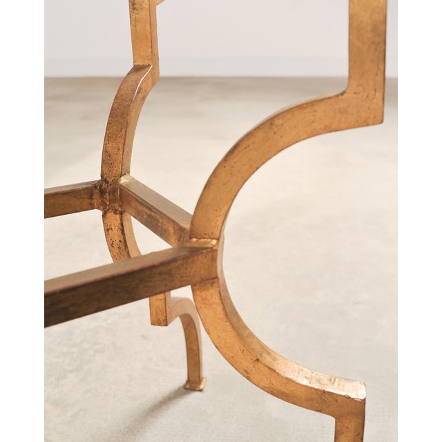 French Gilded Iron Hollywood Regency Breakfast or Center Table For Sale - Image 13 of 18