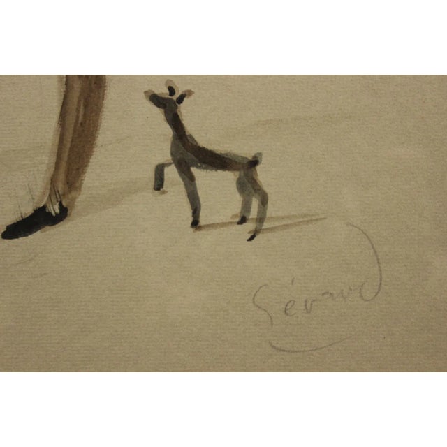 "Gay Parisians" Watercolor With Gouache For Sale - Image 4 of 7