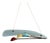 Sculptural Pendant Light with Sweeping Frosted Glass Shade, Italy, 1950s For Sale