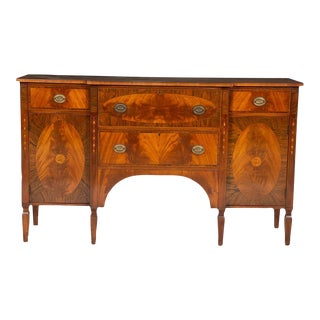 Federal Style Figured Mahogany Sideboard For Sale