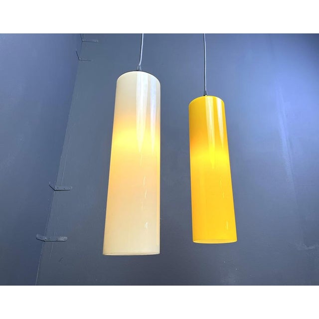 Vintage Italian Pendant Light with Glass by Vistosi, 1970s For Sale - Image 11 of 13