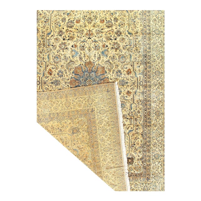 Traditional Early 21st Century Fine Hand Knotted Silk & Wool Persian Nain For Sale - Image 3 of 9