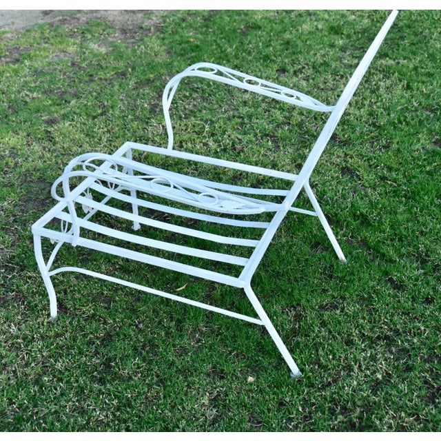 Russell Woodard Woodard Mid Century Wrought Iron Arm Chair For Sale - Image 4 of 7