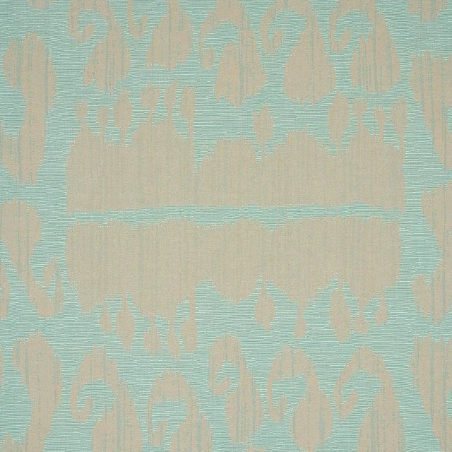 Boho Chic Schumacher Nallamala Fabric in Ocean For Sale - Image 3 of 5