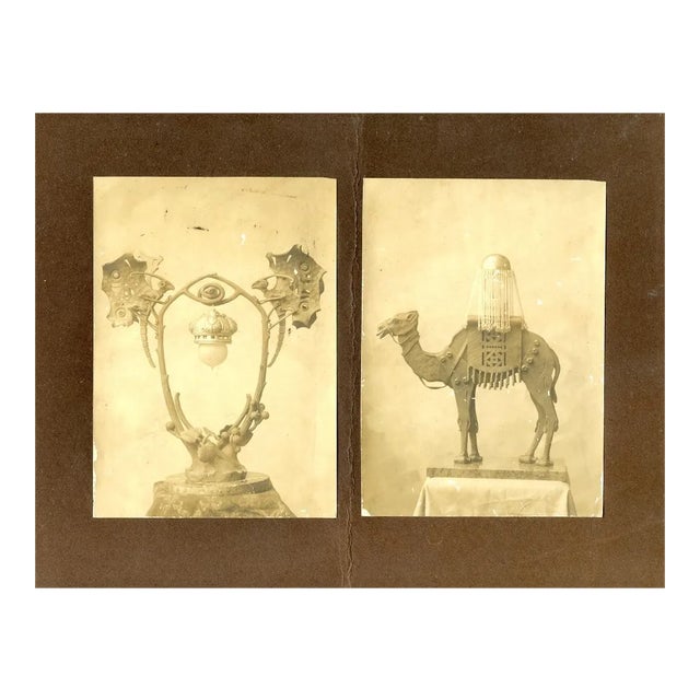 Unknown, Liberty Design Lamps by Alberto Calligaris, Ancient Photo, 1910s For Sale