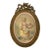 Antique Papier Peint Garden Scene in a Water-Gilded Wood Frame For Sale