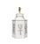 Contemporary A Hand-Painted Hexagonal Iron Tea Canister Table Lamp With Silver Calligraphic Design For Sale - Image 3 of 7