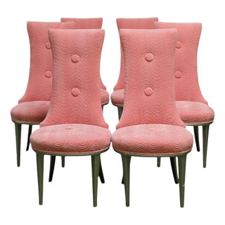 Vintage Hollywood Regency Chairs- Set of 6 For Sale