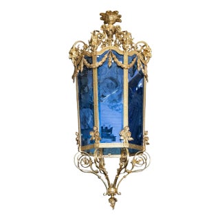 Monumental Louis XVI style dore bronze lantern For Sale