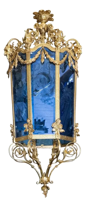 Monumental Louis XVI style dore bronze lantern