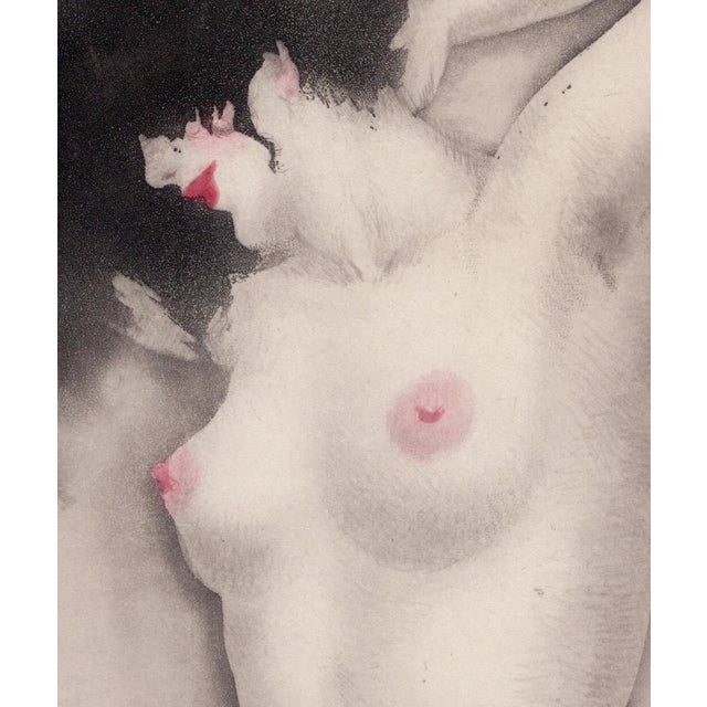Louis Icart, Very Large Areola from The Life of Breasts, Nude, Original Etching & Aquatint, 1945 For Sale - Image 4 of 7