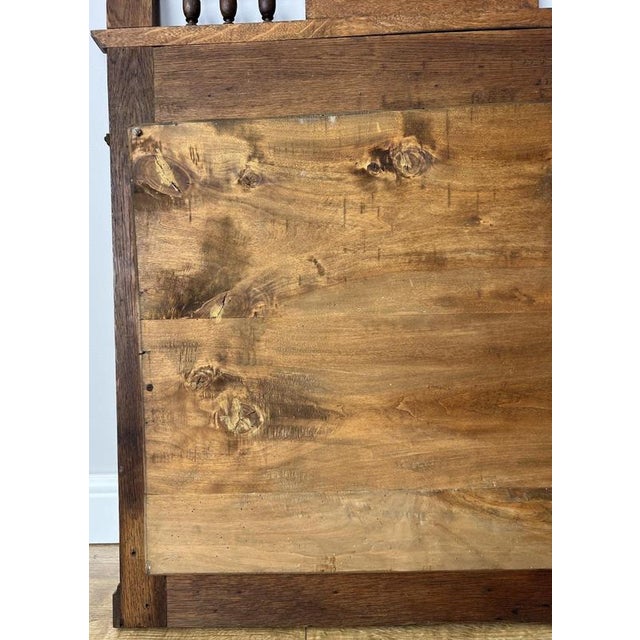 Brown French Style Oak Carved Wall Mirror For Sale - Image 8 of 10
