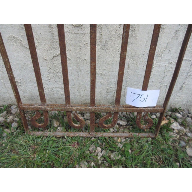 Antique Victorian Iron Gate Window Garden Fence Architectural Salvage #751 For Sale - Image 4 of 6