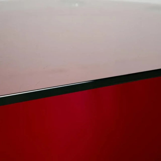 Modern Red Glass Dining Table from Bretz For Sale - Image 3 of 12