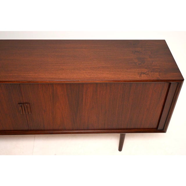 Brown Danish Sideboard attributed to Svend Aage Larsen for Faarup Møbelfabrik, 1960s For Sale - Image 8 of 14