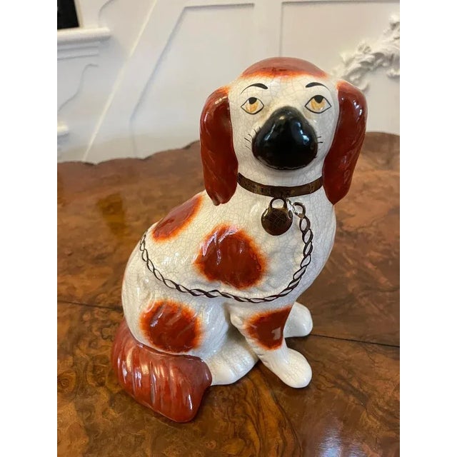 Victorian Staffordshire Dogs, 1880, Set of 2 For Sale - Image 4 of 8