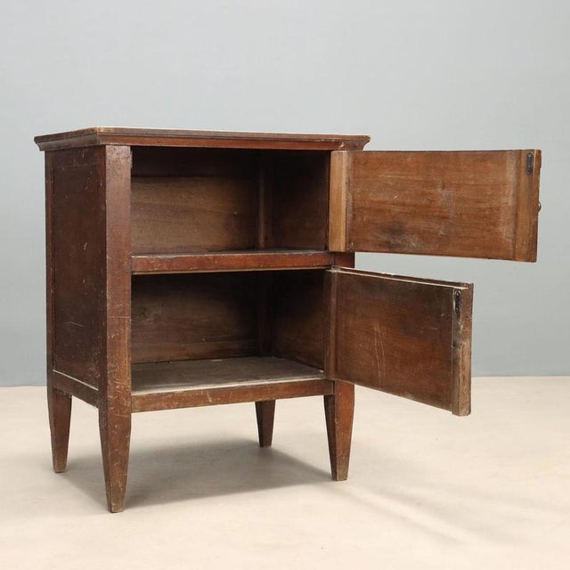 Late 18th Century Directoire Walnut Nightstand, Italy For Sale - Image 3 of 8