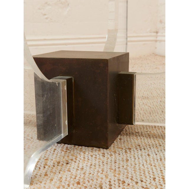 Mid 20th Century Styled After Philippe Jean French Style Mid-Century Modern Lucite Style Table For Sale - Image 11 of 12