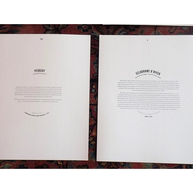 Blue Vintage Cycling Poster Lithographs - Set of 10 For Sale - Image 8 of 9