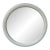 Post Modern Lane White & Gold Circular Vanity Bathroom Mirror, VTG Wall Hanging Mirror For Sale