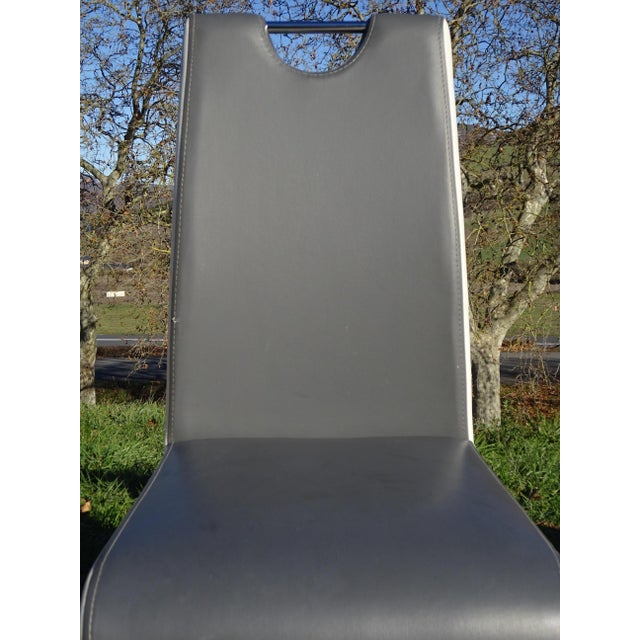 Chrome Base Zig Zag Chairs, 2000s, Set of 3 For Sale - Image 11 of 18