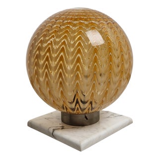 Large Vintage Table Lamp in Murano Glass and Marble Base, 1960s For Sale
