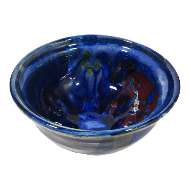 Charlie Pfitzer Contemporary Studio Art Pottery Glazed Bowl, Signed For Sale