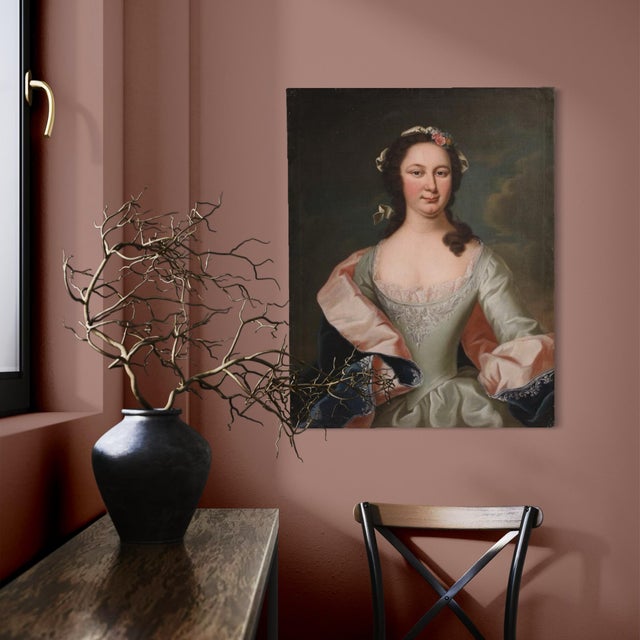 Austrian Artist, Portrait Composition, 1830, Oil Painting on Canvas For Sale - Image 14 of 15