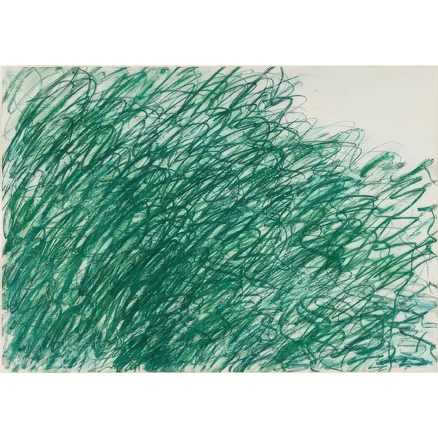Contemporary Green Cy Twombly Print - Small For Sale