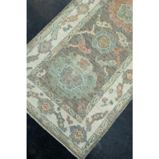 Turkish Oushak Runner Rug 2'9" x 8'4" #17550 For Sale - Image 4 of 8