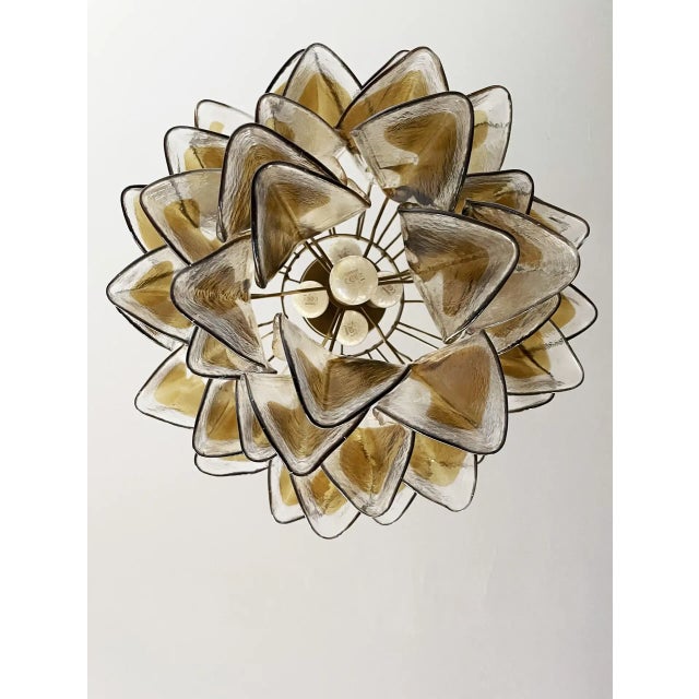 Italian Murano Chandelier Amber Glass – 41 “Swallows” Amber Glass For Sale - Image 10 of 12
