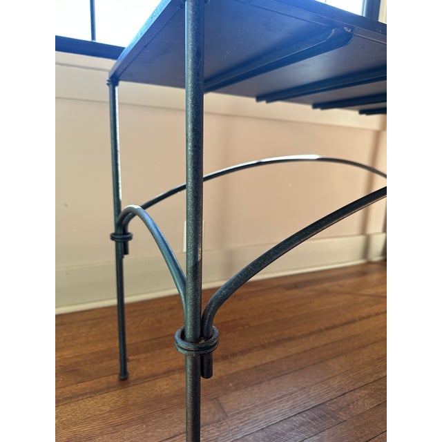 Vintage Mid-Century Modern Italian Wrought Iron and Majolica Tile Coffee Table – Celestial Sun & Moon For Sale - Image 17 of 17