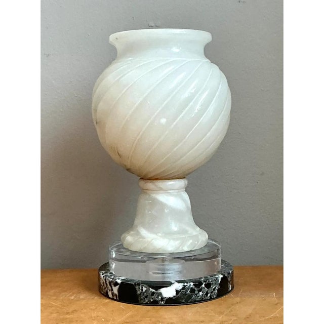 Vintage Alabaster Scorpion Bowl Lamp For Sale - Image 4 of 12