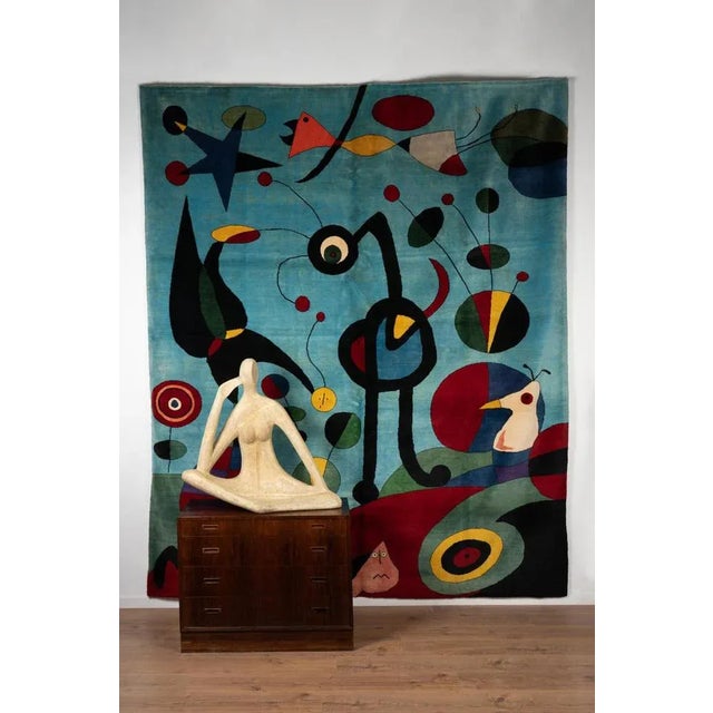 Rug or Tapestry in Wool after Joan Miro For Sale - Image 5 of 6