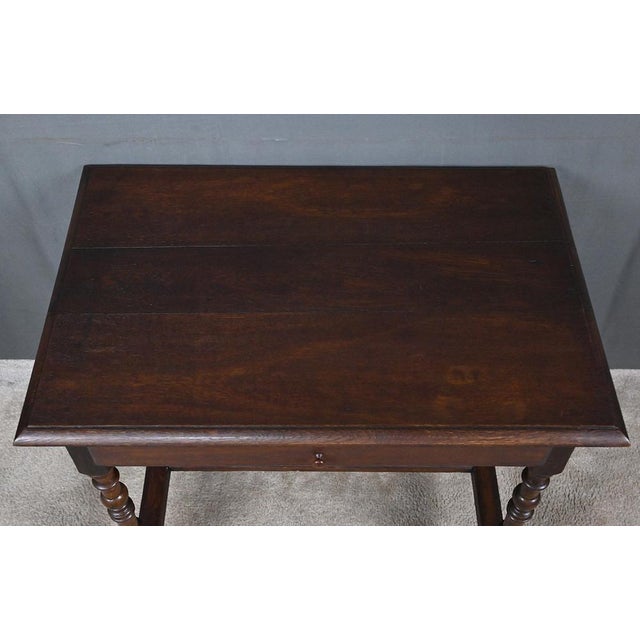 Wood Small 19th Century Louis XIV Oak Desk For Sale - Image 7 of 16