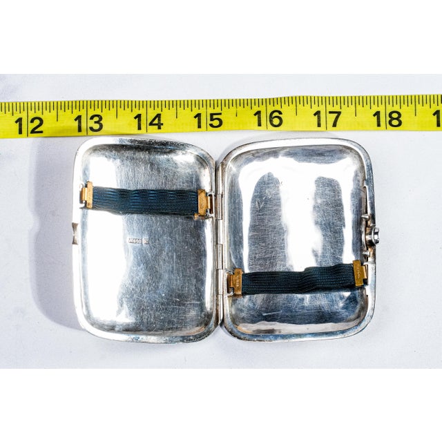 Fantastic Antique Chinese Export Silver Cigarette Case Tobacciana Armorial Coat of Arms Design For Sale In New York - Image 6 of 12