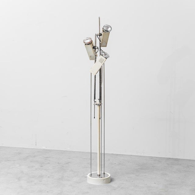 Industrial Floor Lamp with 3 Lights in the style of Joe Colombo, 1970s For Sale - Image 11 of 11
