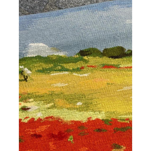 Textile Modern Aubusson Tapestry by Artdad, 1980s For Sale - Image 7 of 18