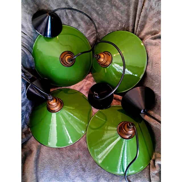 Vintage Industrial Bauhaus Ceiling Lights from Zenith, Belgium, 1930, Set of 4 For Sale - Image 12 of 14