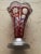 Vintage 1920s Ruby Crystal Red Vase For Sale - Image 4 of 6