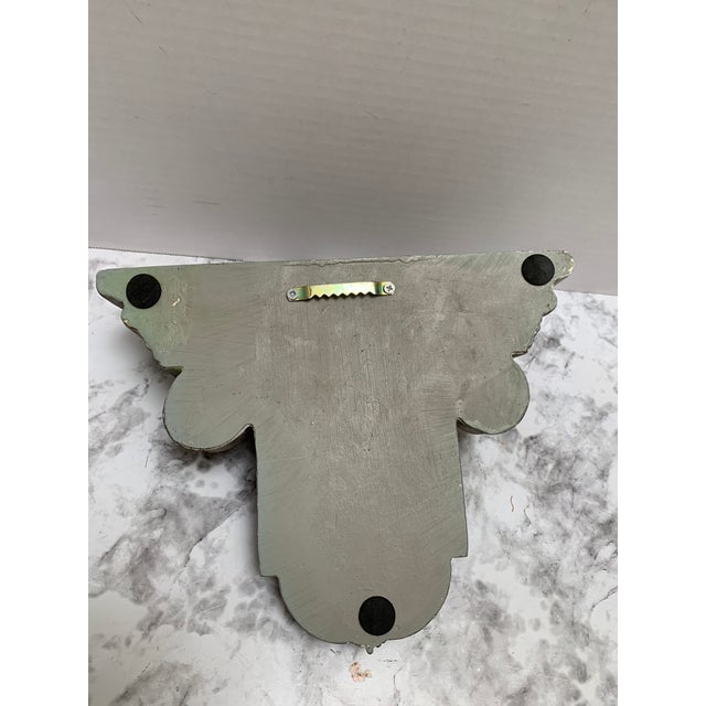 1990s Vintage Plaster Ceramic Wall Shelf Decor Accent For Sale - Image 5 of 7