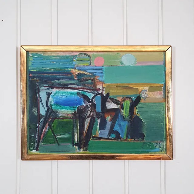 1978 Mid-Century Swedish Modernist Oil Painting by Fredrik Rohde For Sale - Image 14 of 18