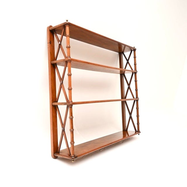 Antique Georgian Wall Mounting Bookcase in Walnut, 1800 For Sale - Image 3 of 11